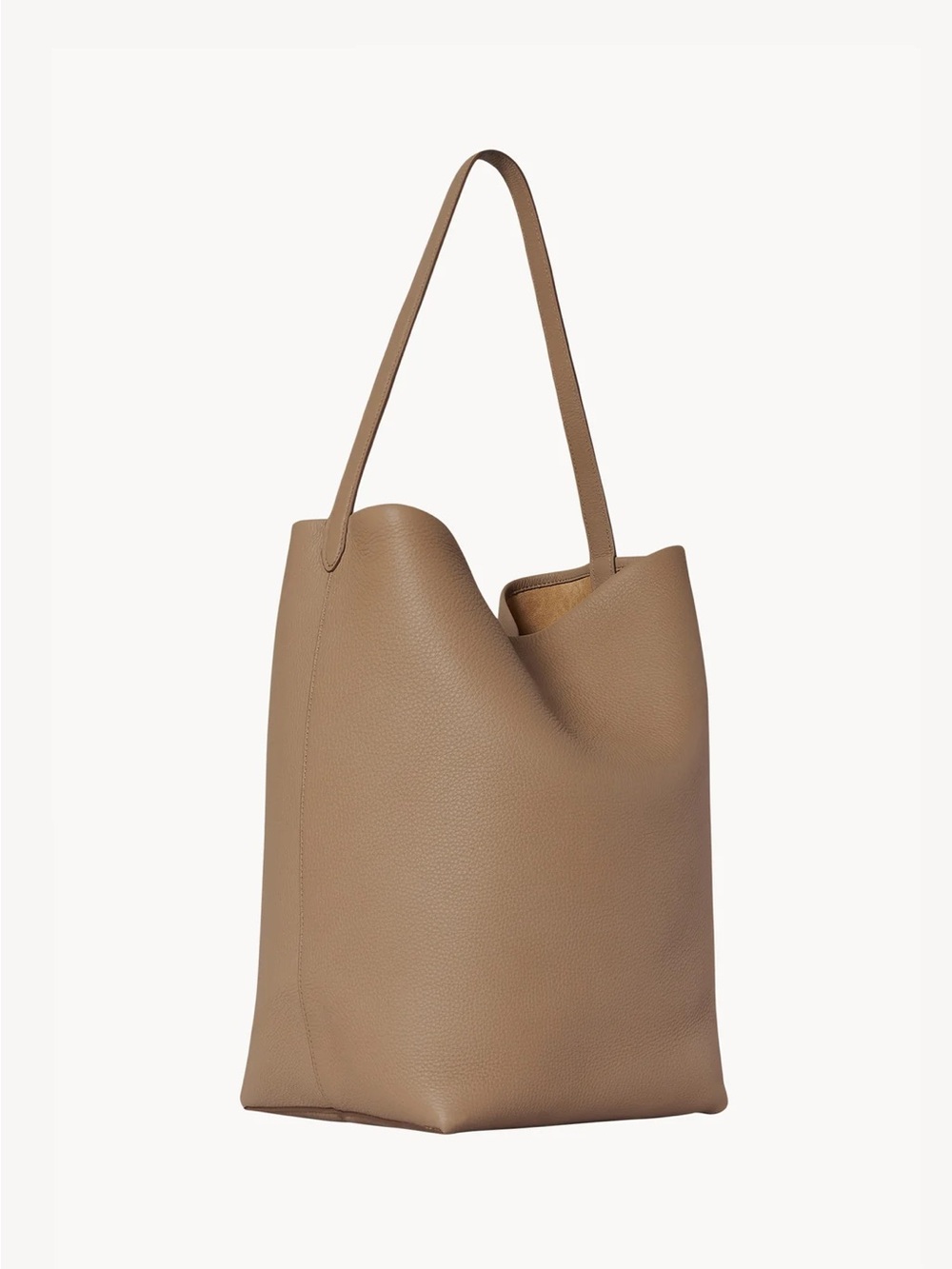 The Row Taupe Leather Shoulder Bag
